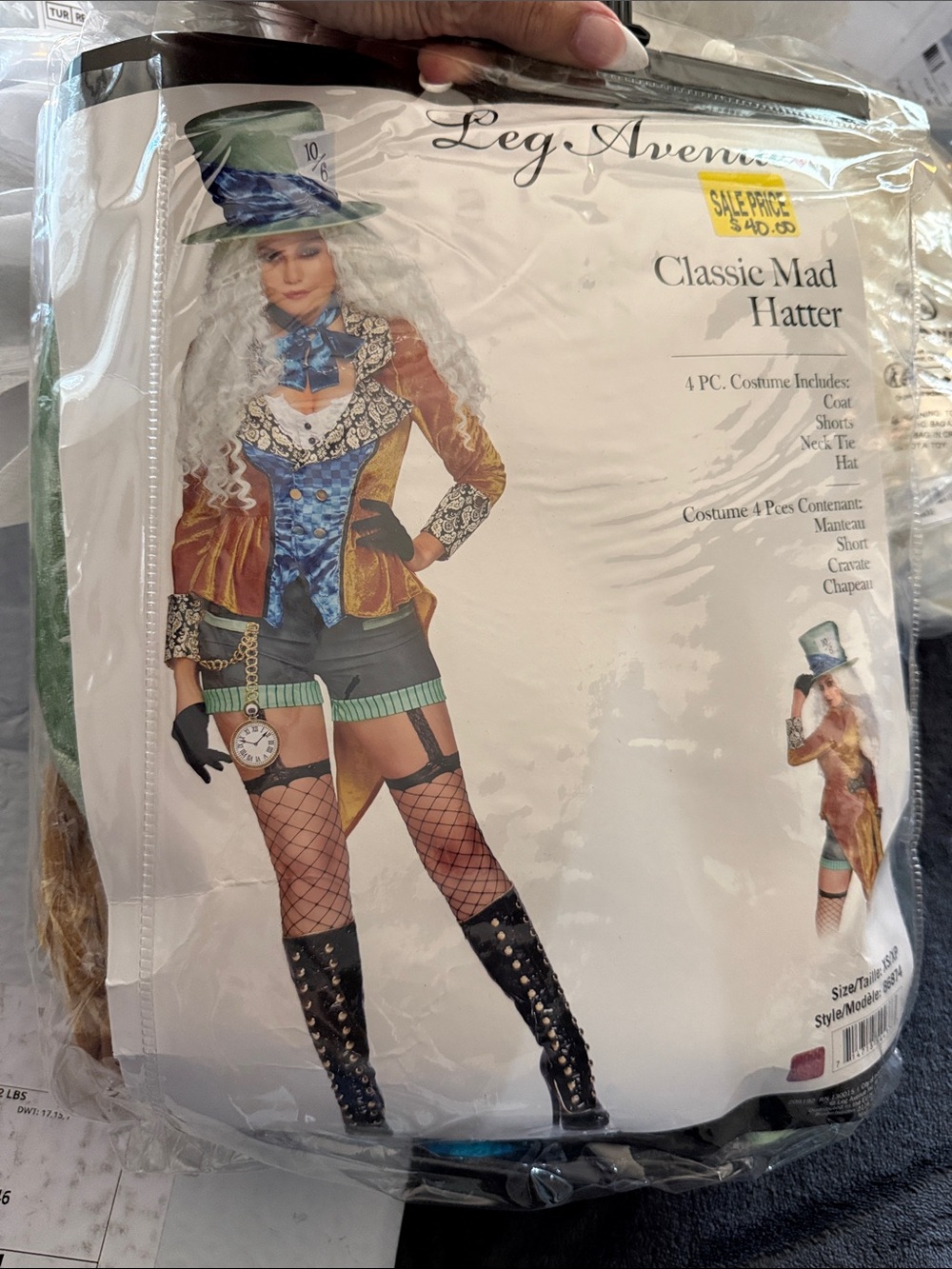 Leg Avenue Mad Hatter Costume - Gold, Blue, Green